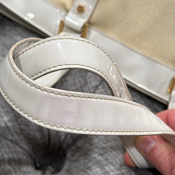 Tory Burch Bag Canvas and Patent Leather Trimmed Beach Tote - Picture 17 of 17